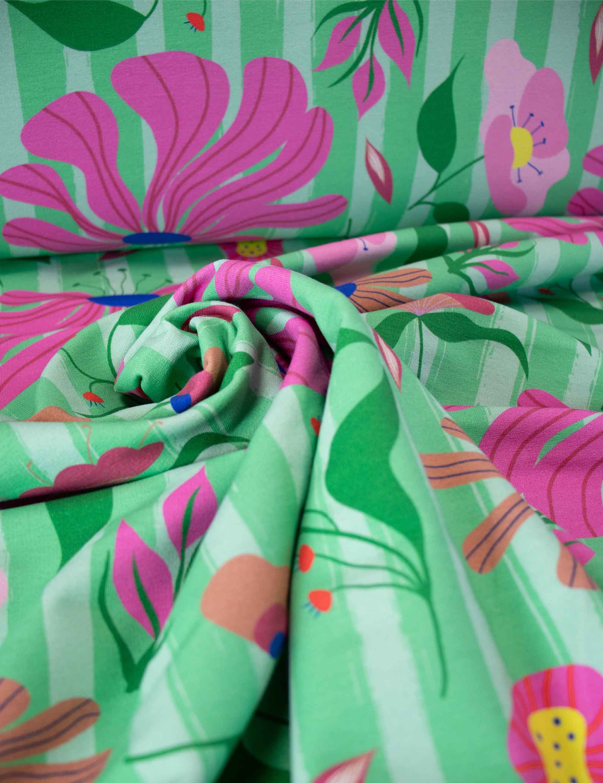 Bloom Boom Apple Pop Green | French Terry | 170 cm breed