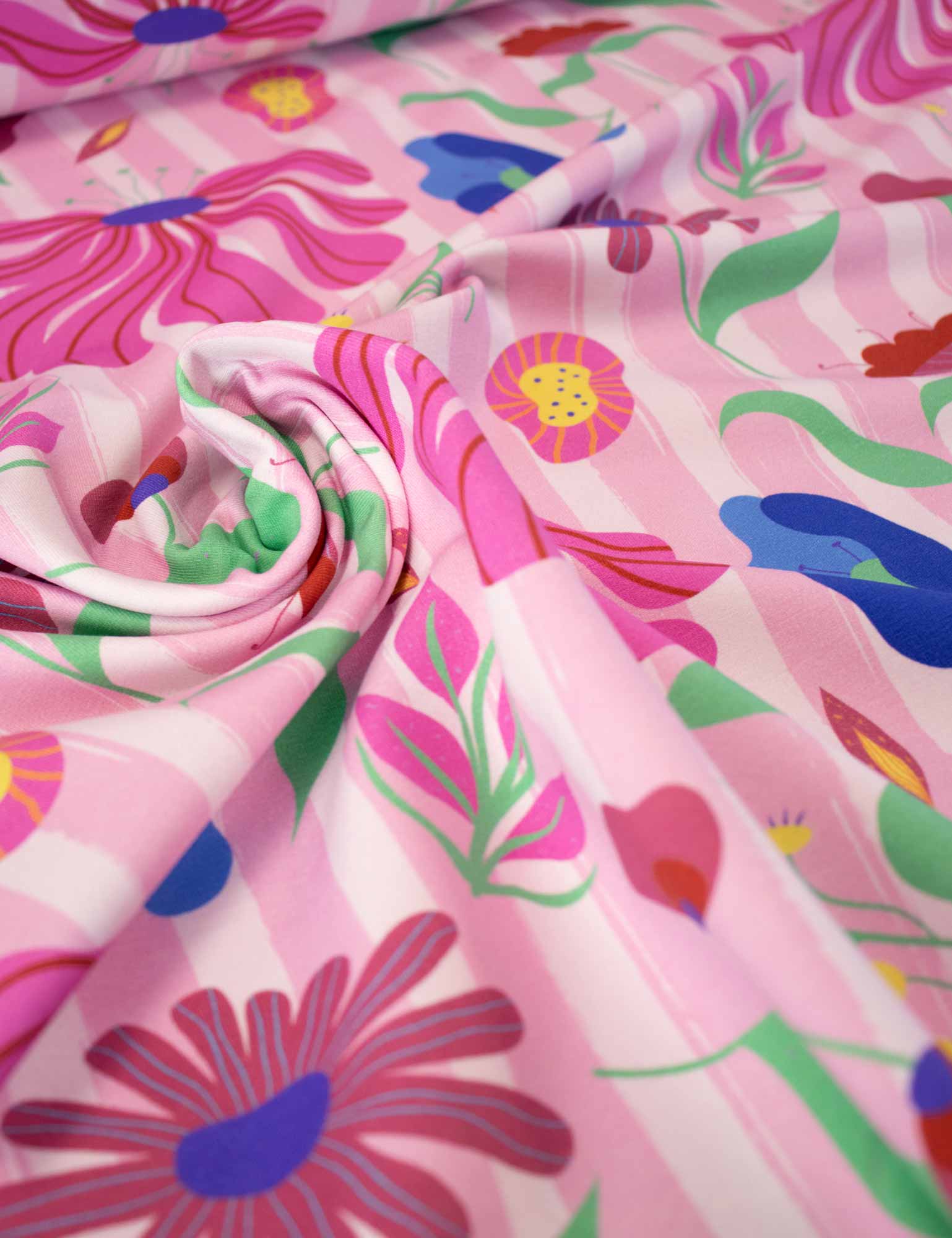 Bloom Boom Pink Pearl | French Terry | 170 cm breed