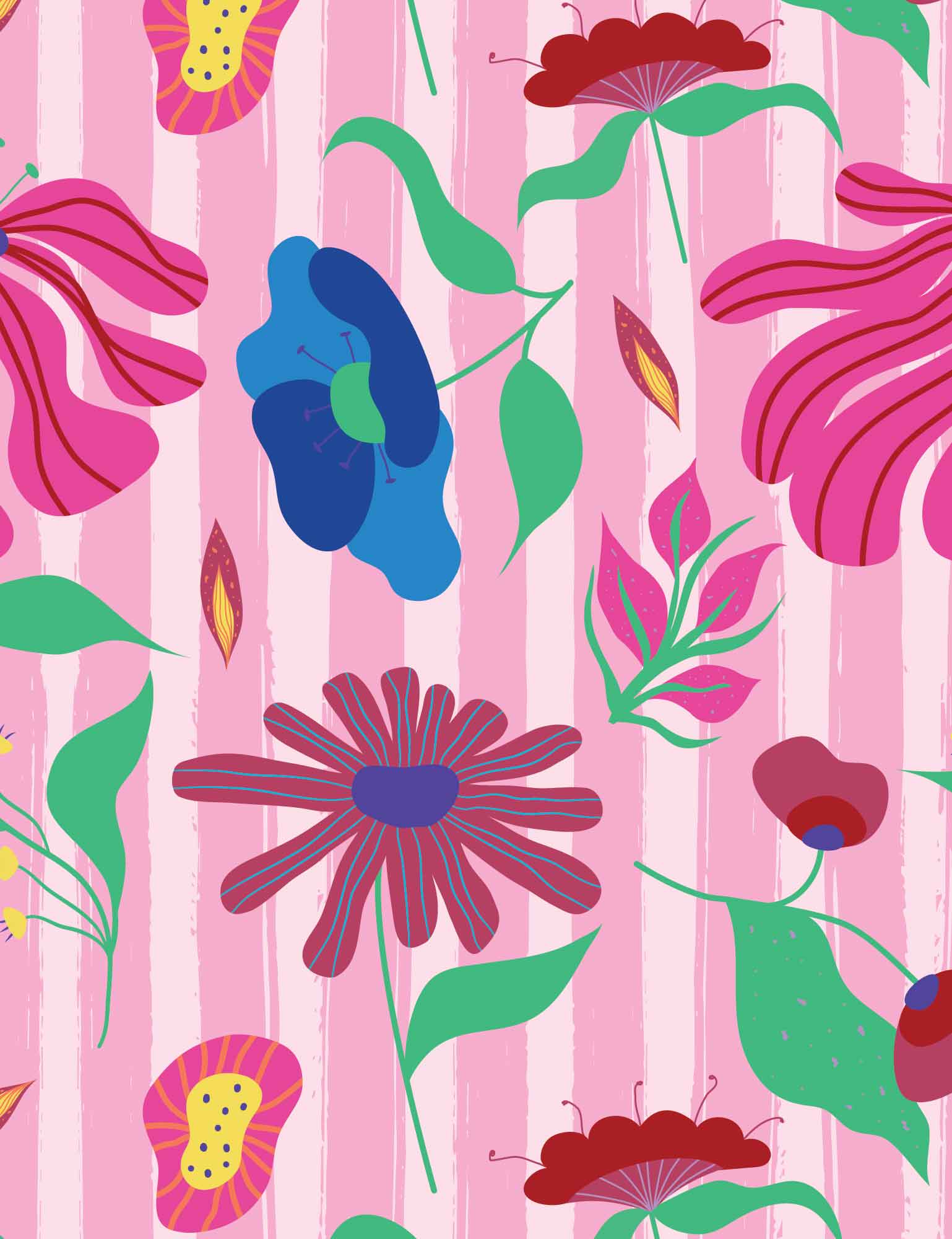 Bloom Boom Pink Pearl | French Terry | 170 cm breed