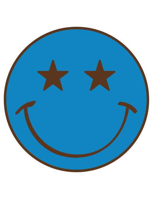 Smiley Blue | Strijktransfer