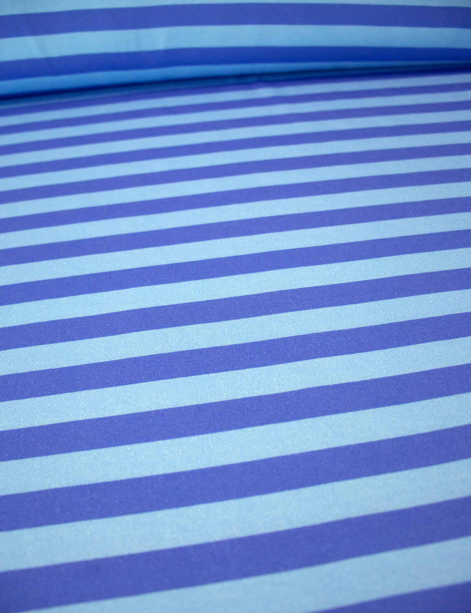 Blue Stripe | 100% Katoen Jersey | 170 cm breed