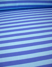 Blue Stripe | 100% Katoen Jersey | 170 cm breed