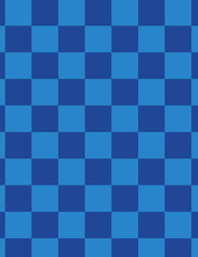 Bold Blue & Royal Blue Check | French Terry | 170 cm breed