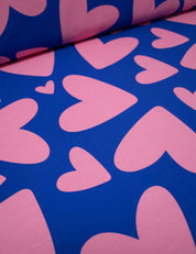 Bold Hearts Blue | French Terry | 170cm breed