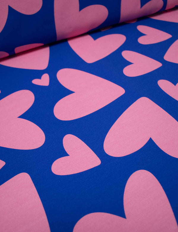 Bold Hearts Blue | French Terry | 170cm breed