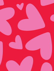 Bold Hearts Red | French Terry | 170cm breed