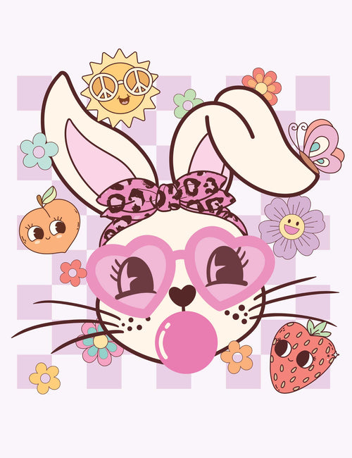 Bubble Bunny - Retro Crush | Strijktransfer