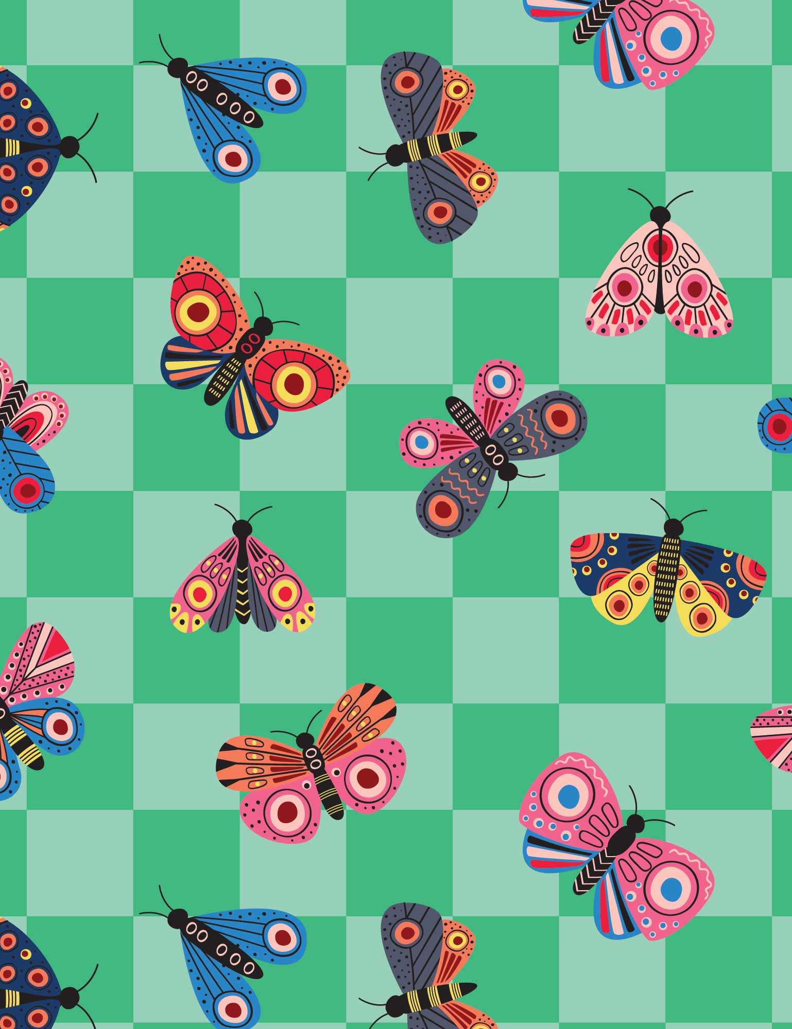 Butterfly Apple Pop Green | French Terry | 170 cm breed