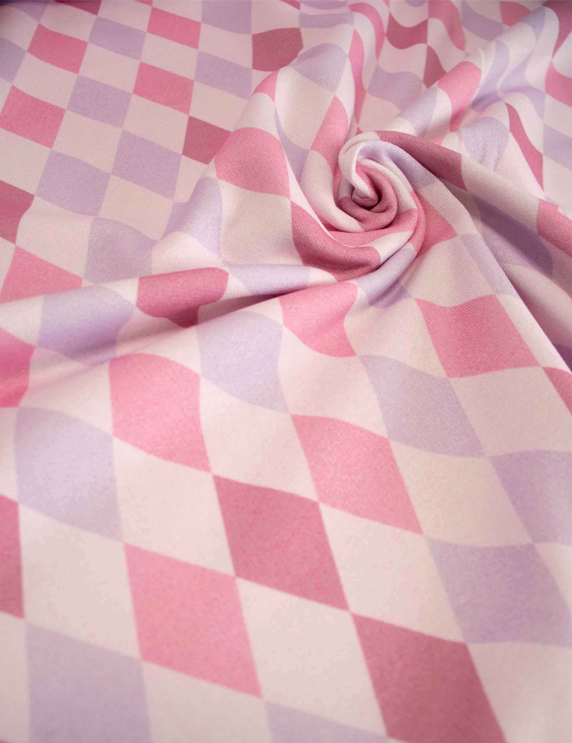 Candy Diamonds - Retro Joy | 170cm wide | 100% Cotton French Terry