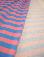 Coral Stripe | 100% Katoen Jersey | 170 cm breed