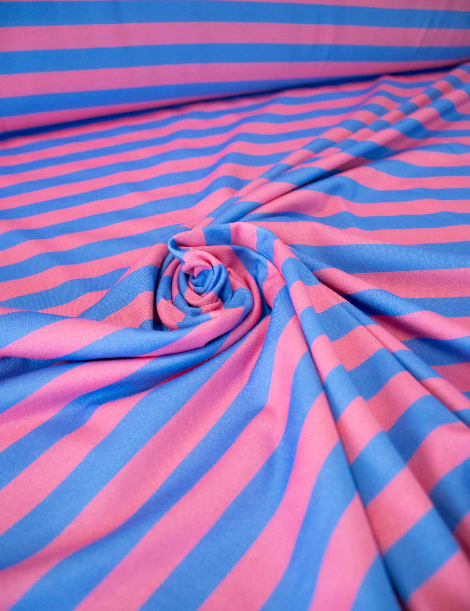 Coral Stripe | 100% Katoen Jersey | 170 cm breed