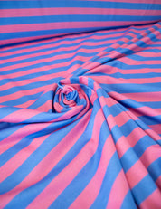 Coral Stripe | 100% Katoen Jersey | 170 cm breed