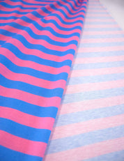 Coral Stripe | 100% Katoen Jersey | 170 cm breed