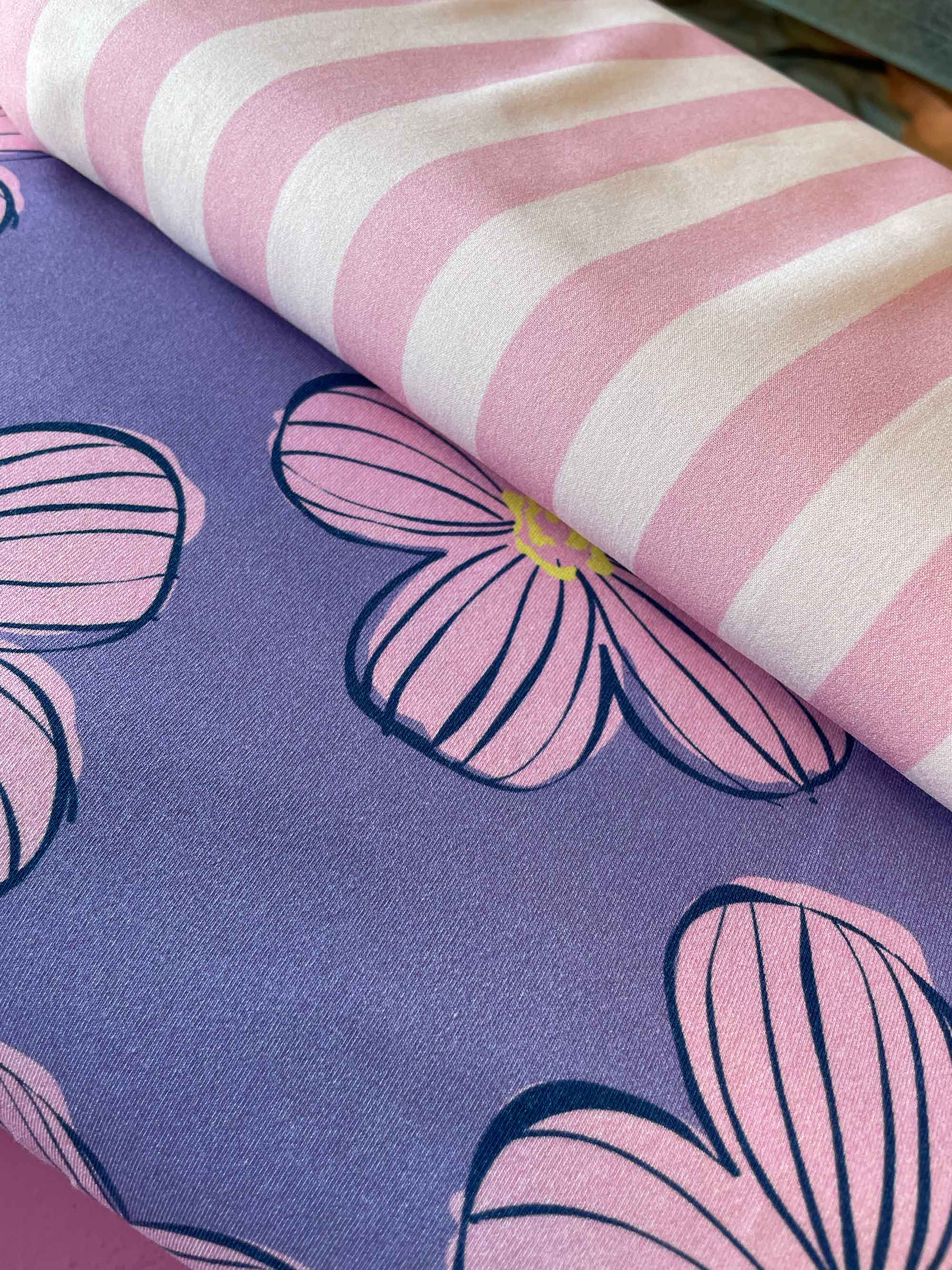 Cotton Candy Stripes - Spring Tides | 140cm breed | Viscose