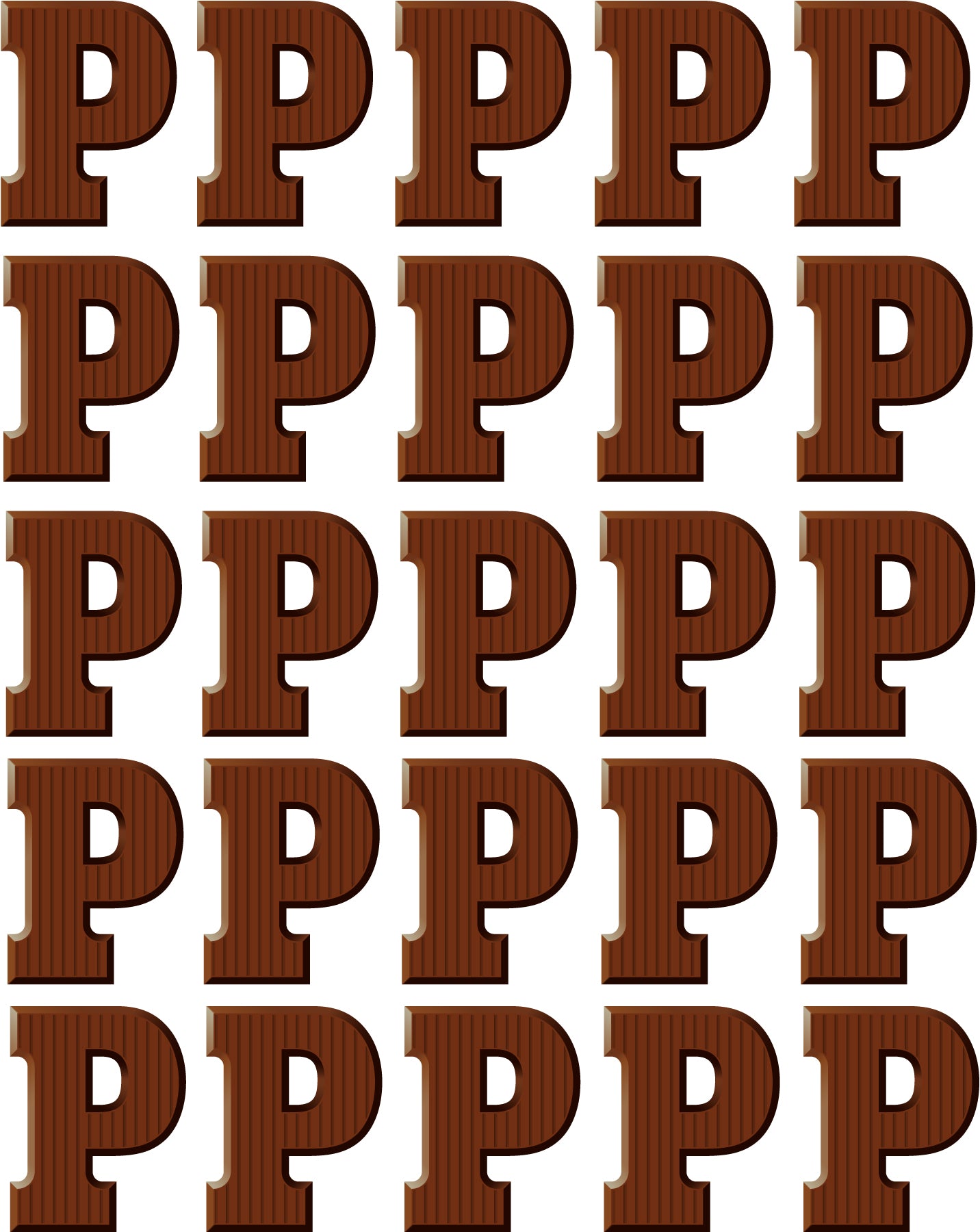 Chocolade letters Piet - Fabric Frenzy