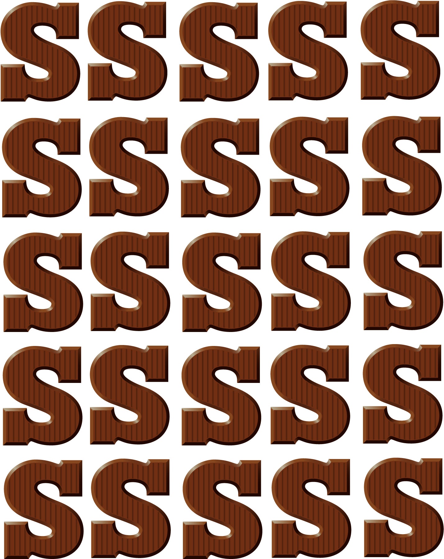 Chocolade letters Sint - Fabric Frenzy