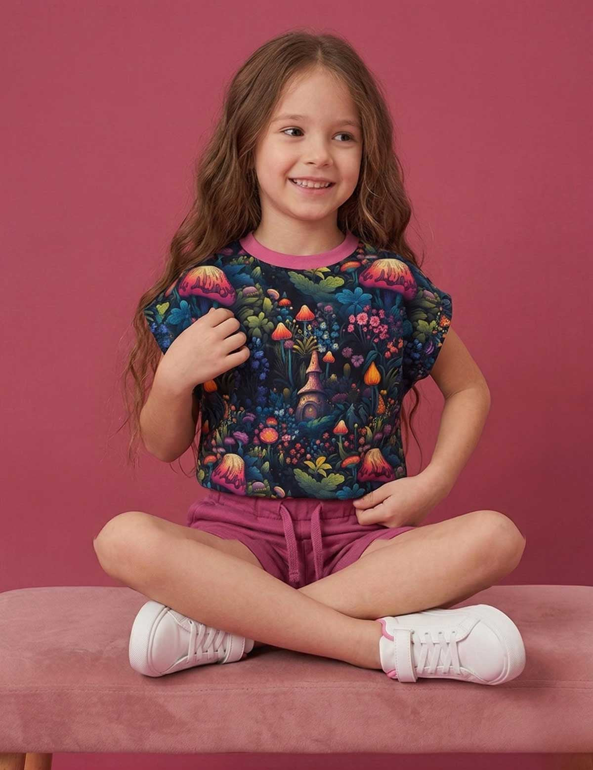 Fairy Forest Night Bloom | French Terry | 170 cm breit