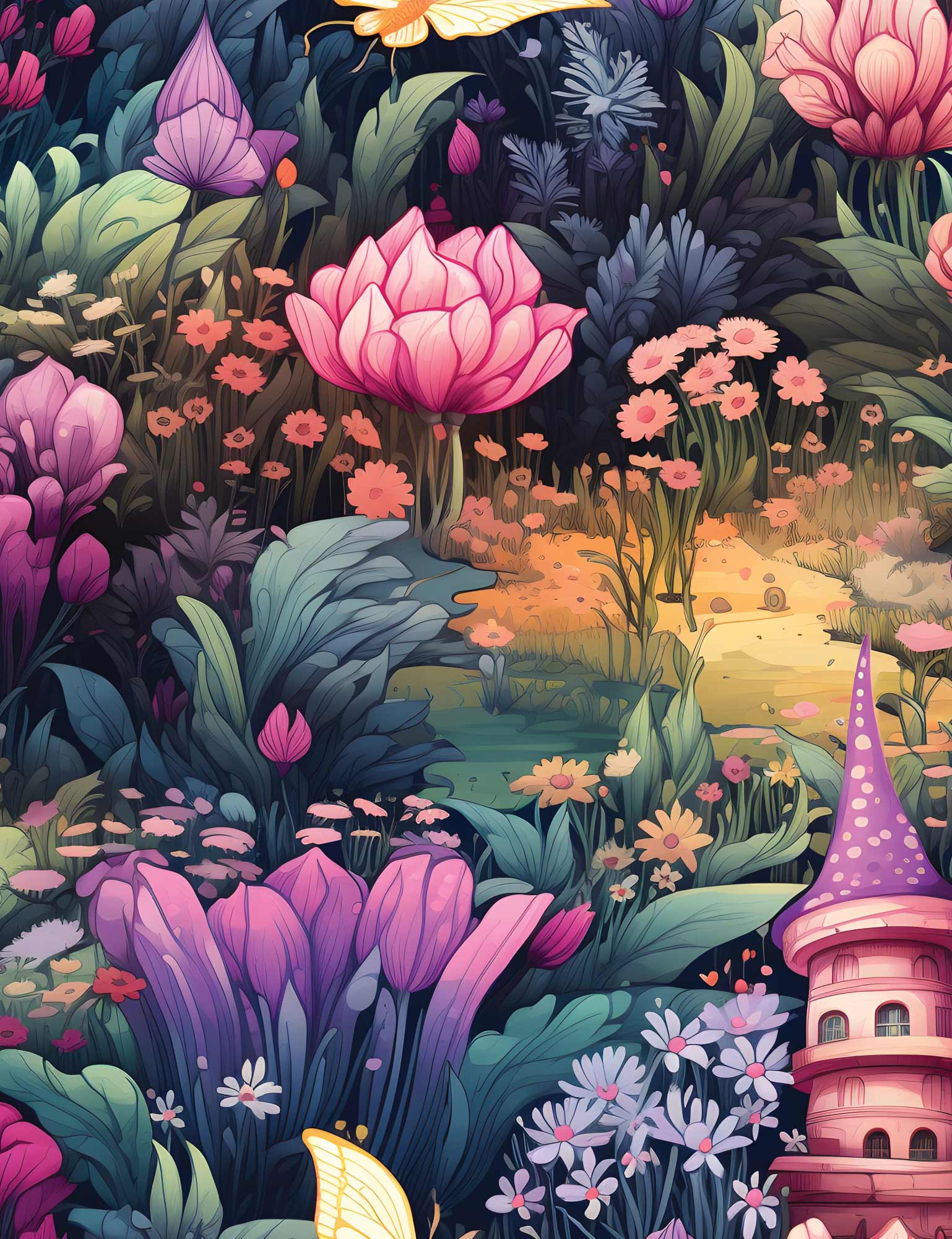 Fairy Forest Dawn Glow | French Terry | 170 cm breed