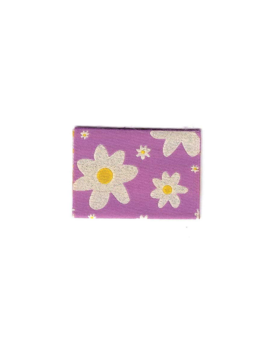 Flowers Lilac – Geweven naailabel