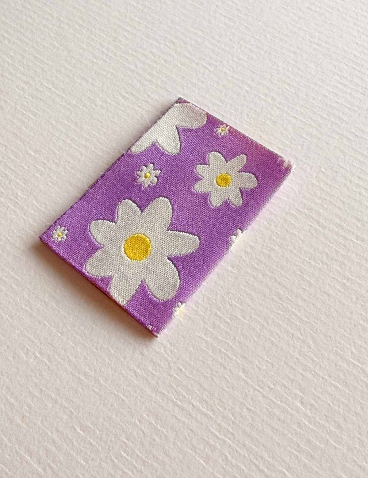 Flowers Lilac | Geweven naailabel