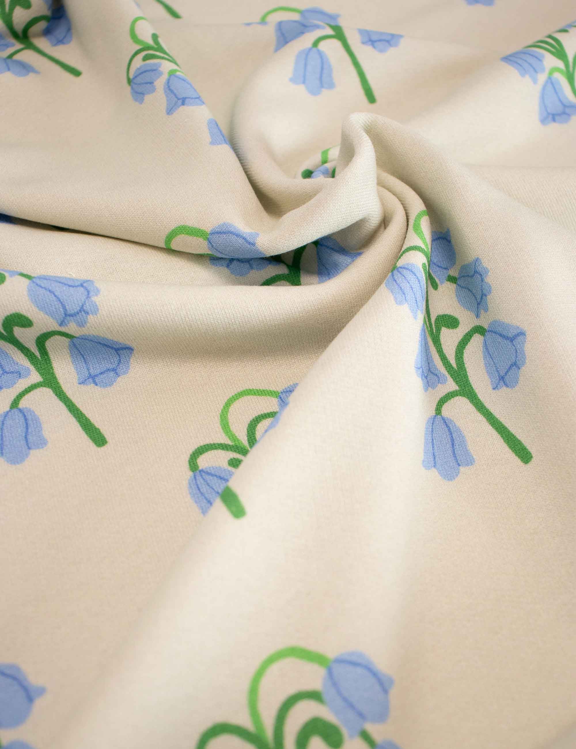 Frosted Bells – Retro Joy | 170 cm breit | 100 % Baumwolle, French Terry