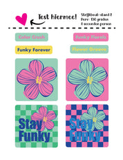 Funky Floral Mint Vibe | Strijklabels