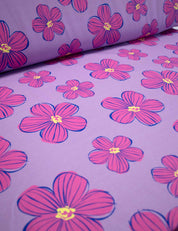 Funky Florals Lila | French Terry | 170cm breed