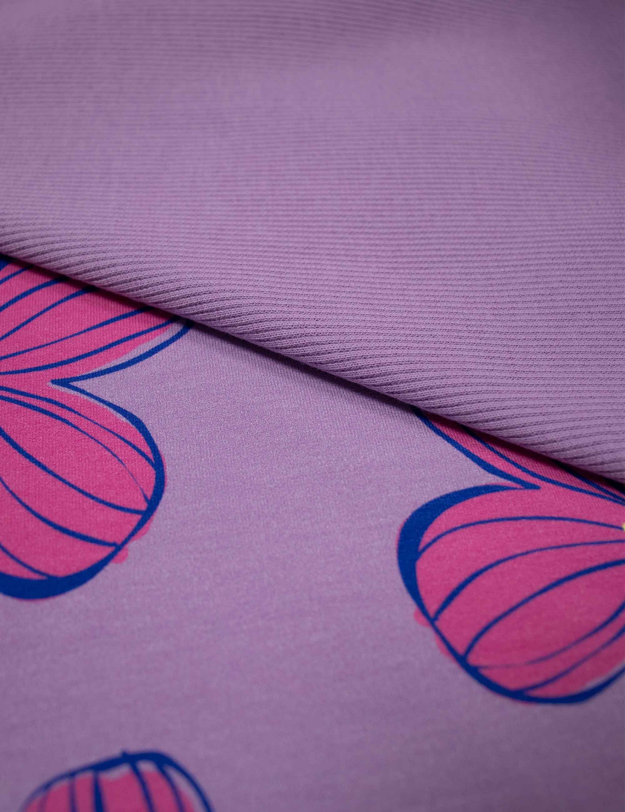 Funky Florals Lila | French Terry | 170cm breed