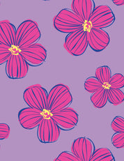 Funky Florals Lila | French Terry | 170cm breed