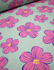 Funky Florals Mint | French Terry | 170cm breed