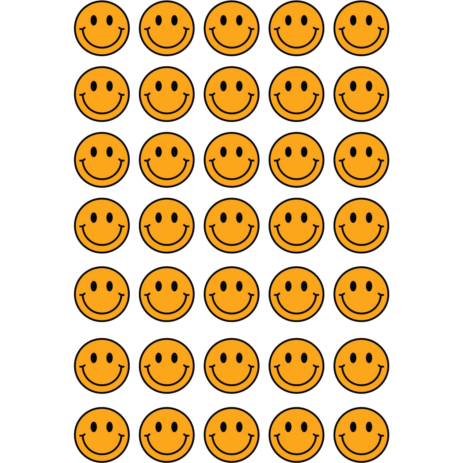 Gold Smiley - Bright Autumn - Fabric Frenzy