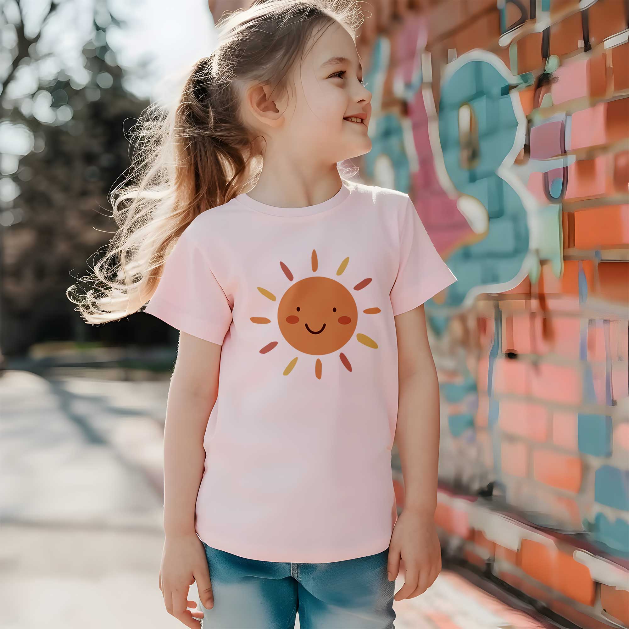 Happy Sun - Boho Rainbow - Kleding Transfer