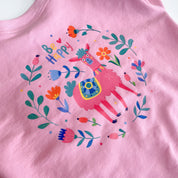 Be Happy - Funny Lama Kleding Transfer