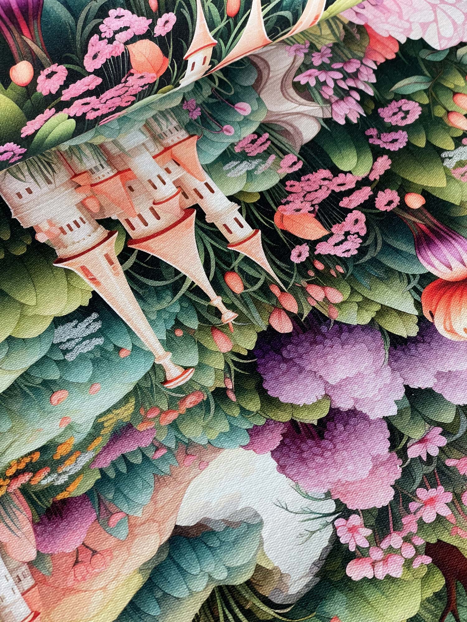 Pastel Whimsical Fairy Garden - French Terry