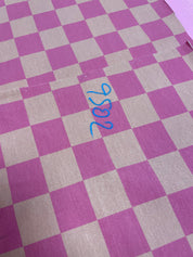 50cm Coupon Berry Check French Terry | Rebel Rescue