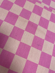 50cm Coupon Berry Check French Terry | Rebel Rescue