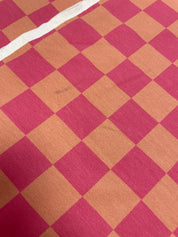 100cm Coupon Berry Check French Terry | Rebel Rescue