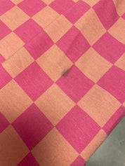 100cm Coupon Berry Check French Terry | Rebel Rescue