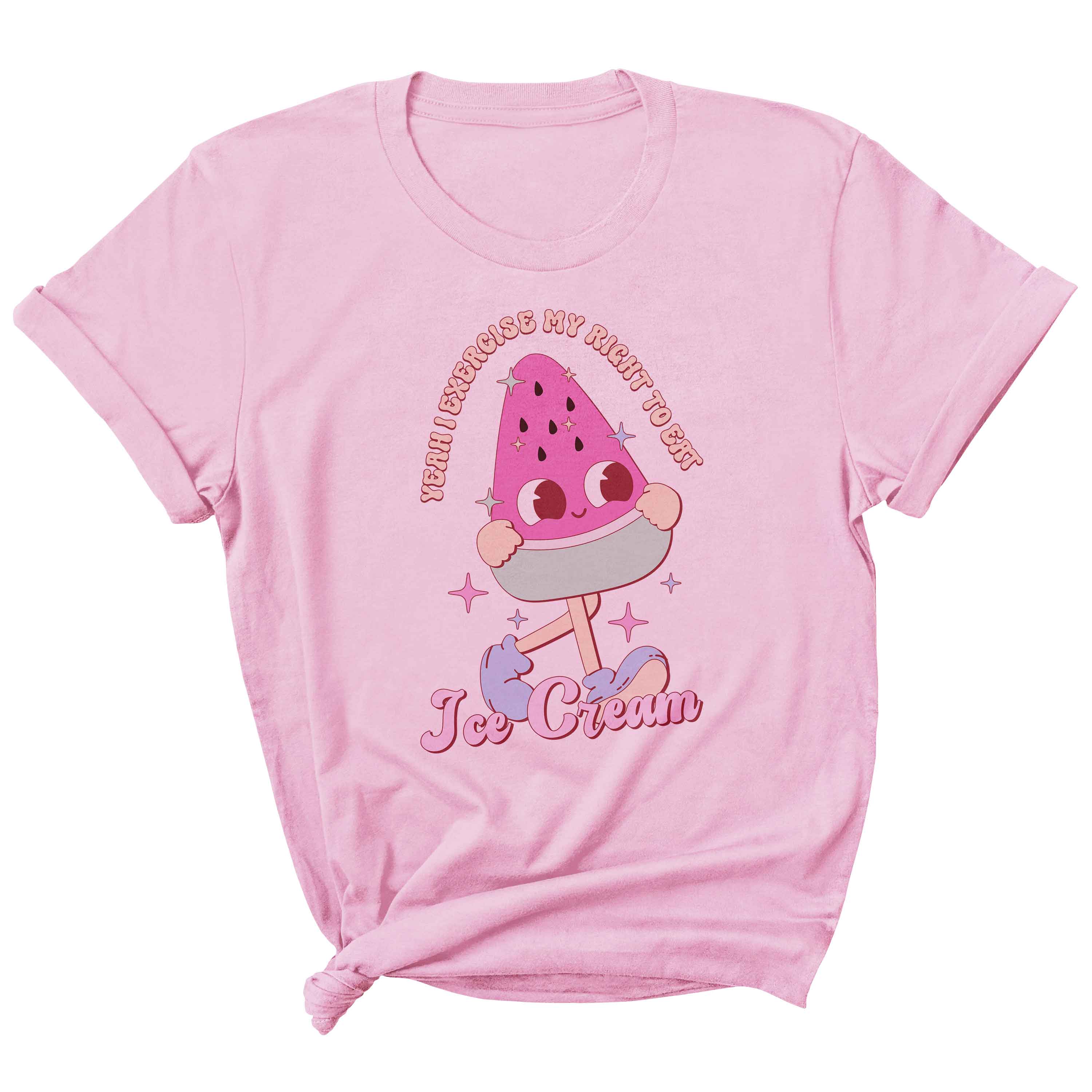 Exercise To Eat Ice Cream - Pastel Ice Kleding Transfer