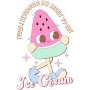 Exercise To Eat Ice Cream - Pastel Ice Kleding Transfer