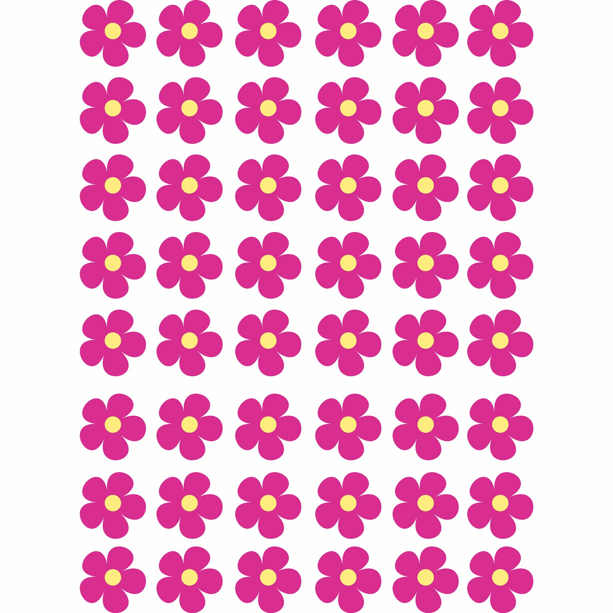 Kleine bloemen Hot Pink  -  Fabric Frenzy