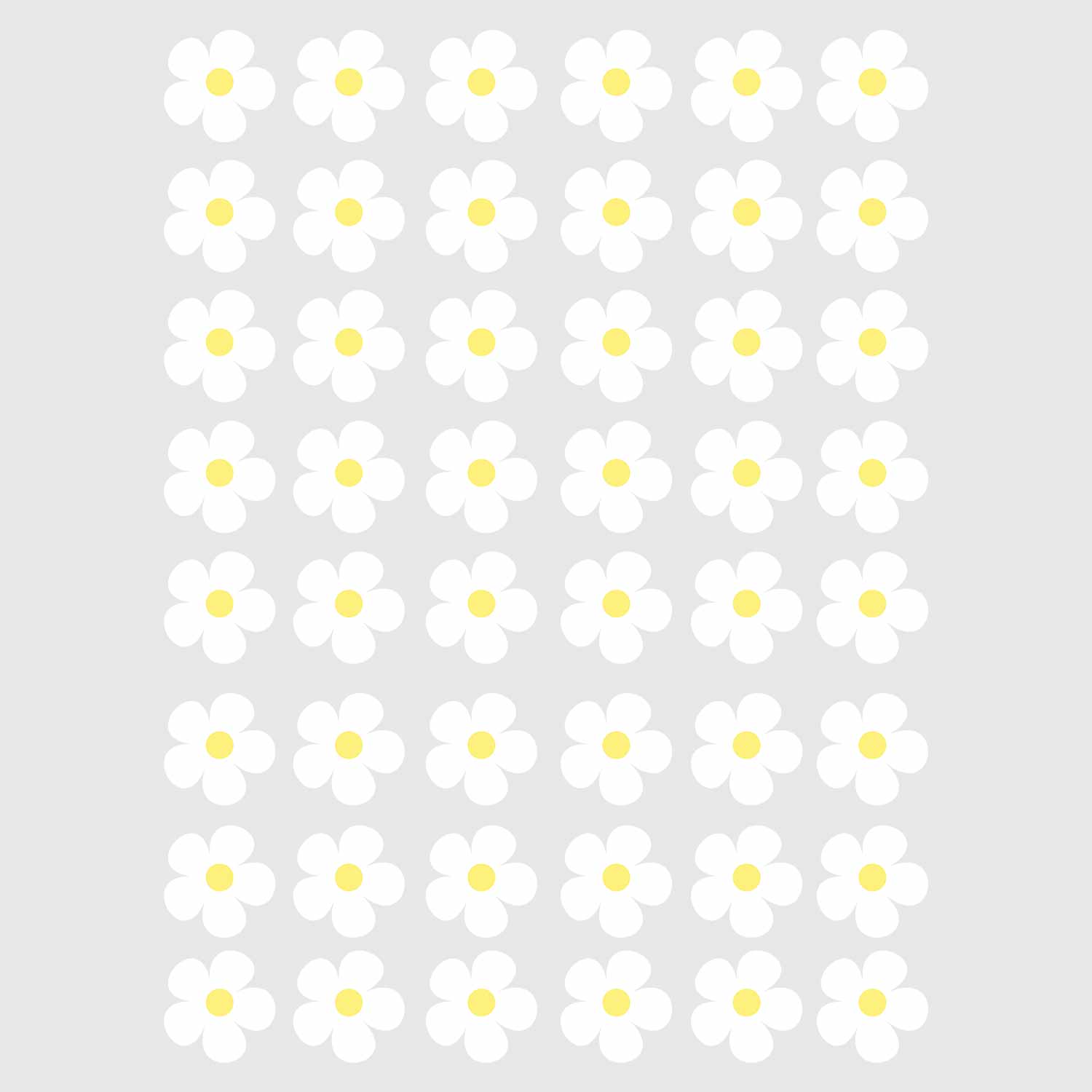Kleine bloemen Wit  -  Fabric Frenzy