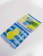 La Vita al Limone Geweven Label | Blauw Gestreept