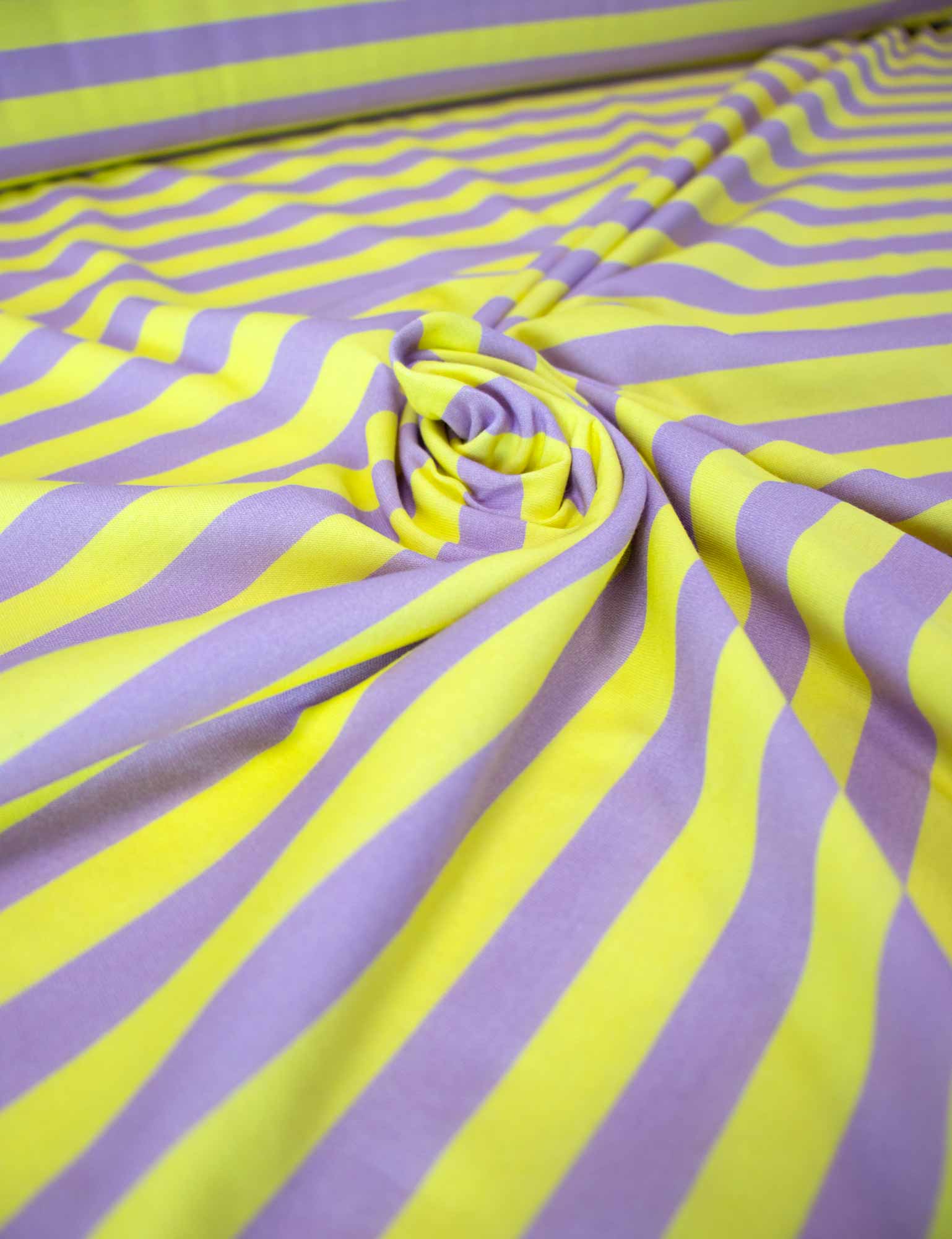 Lemon Stripe | 100% Katoen Jersey | 170 cm breed