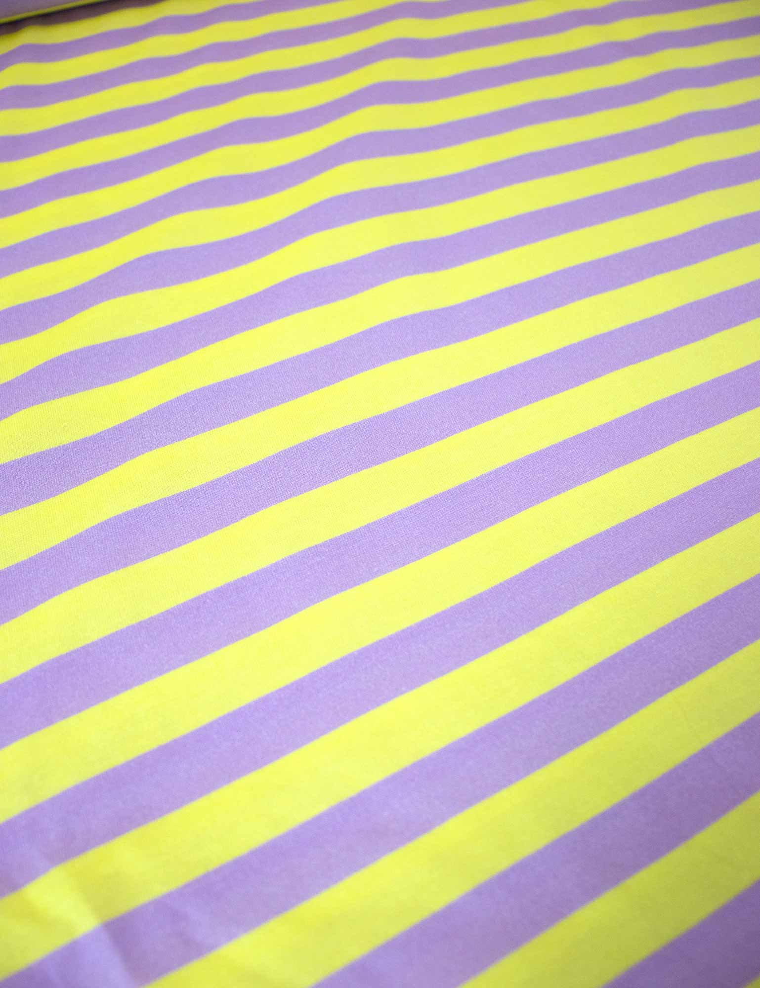 Lemon Stripe | 100% Katoen Jersey | 170 cm breed