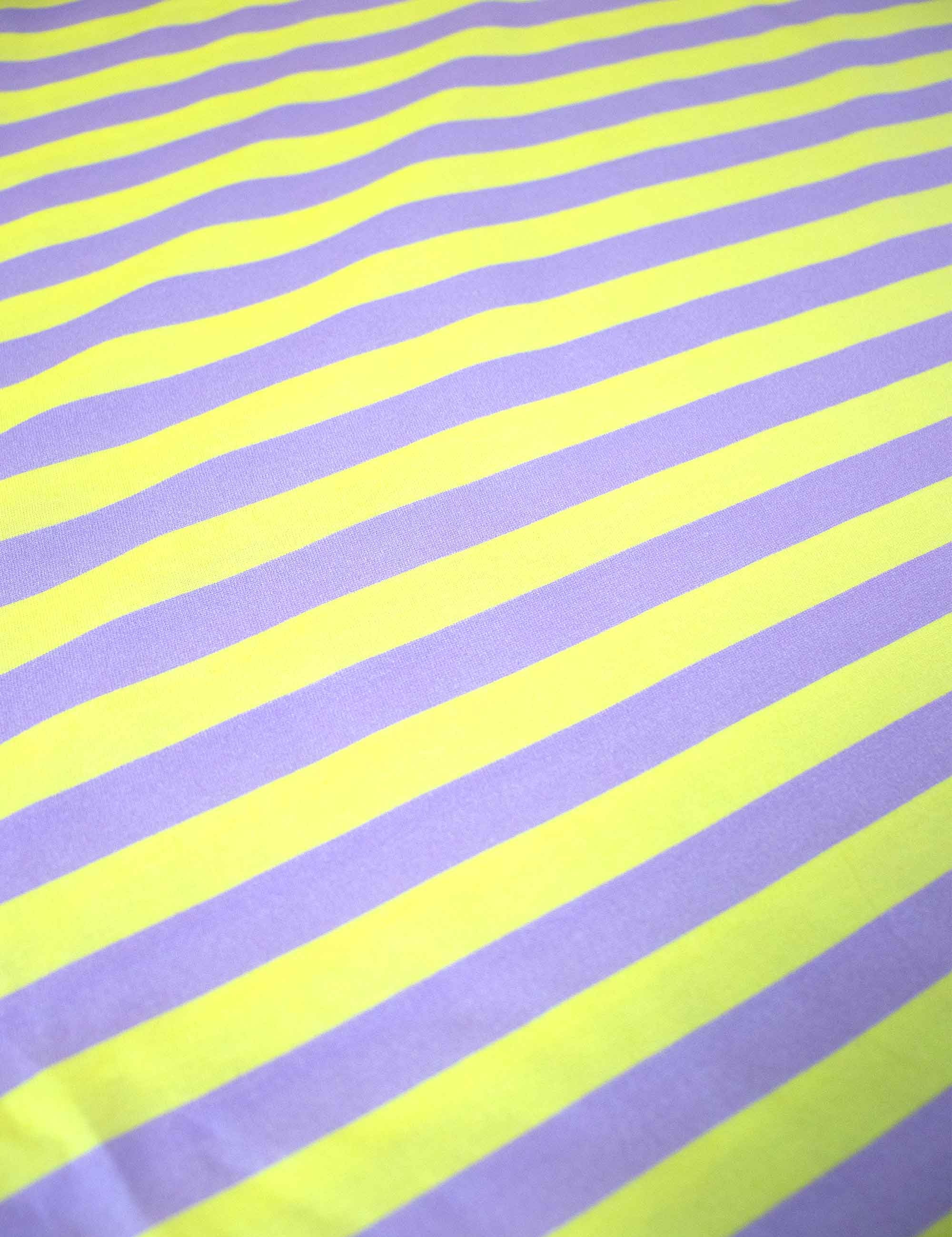 Lemon Stripe | 100% Katoen Jersey | 170 cm breed