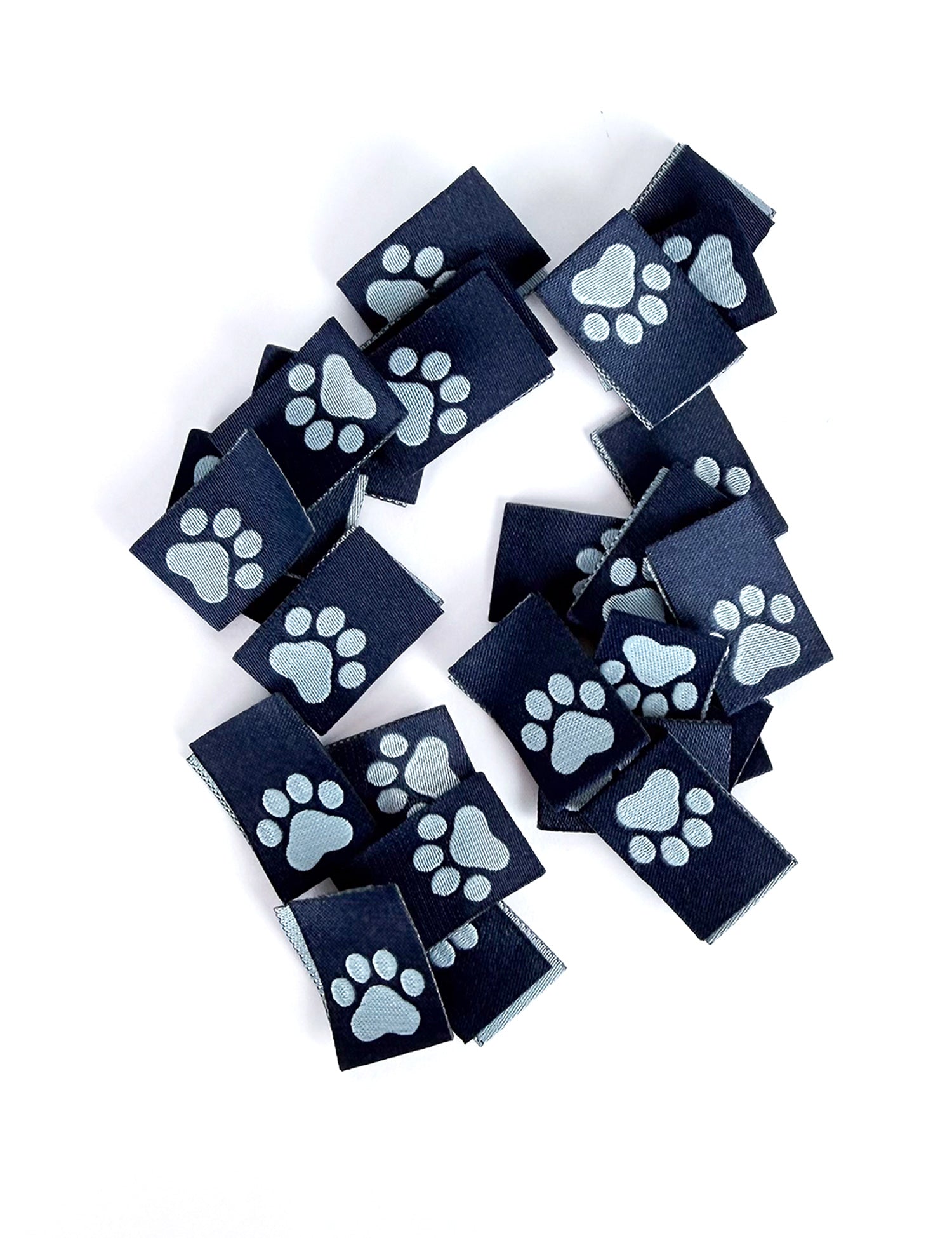 Little Blue Paw Geweven Label
