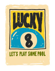 Lucky 8 Poster DTF-strijktransfer uit Lucky 8