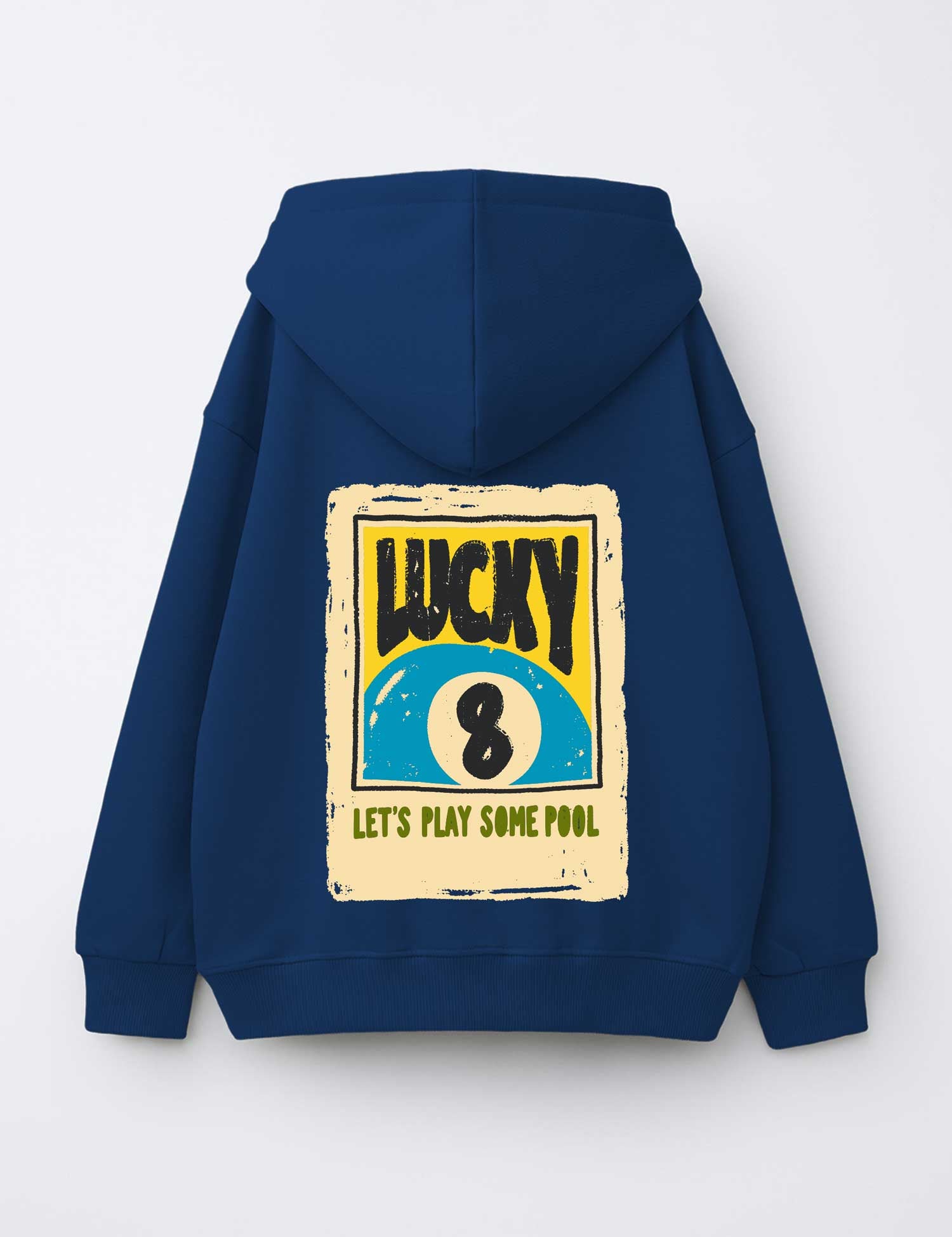 Lucky 8 Poster strijktransfer op een trui – inspiratievoorbeeld