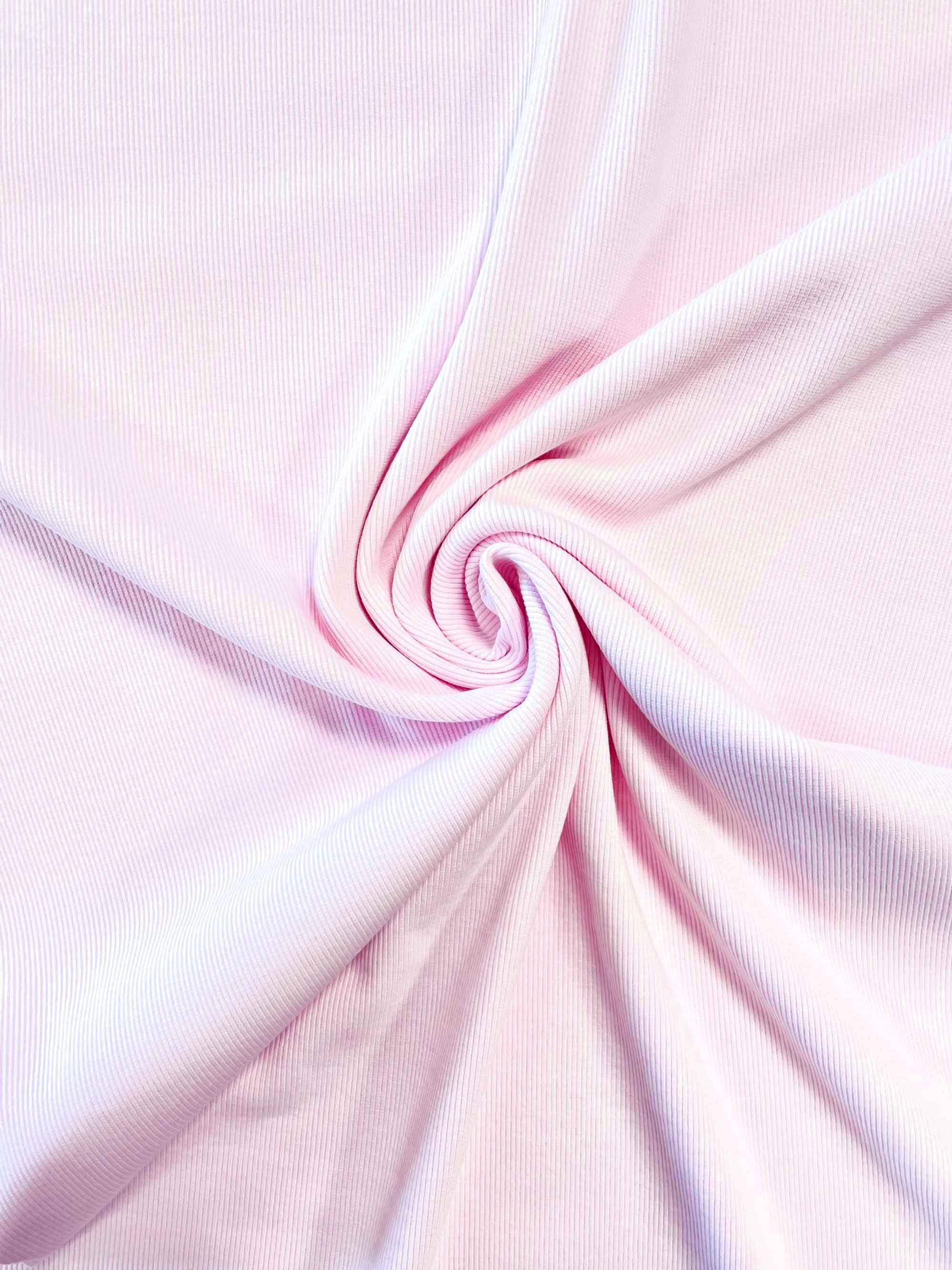 Marshmallow Pink | 2x1 Rib stof | 125cm breed